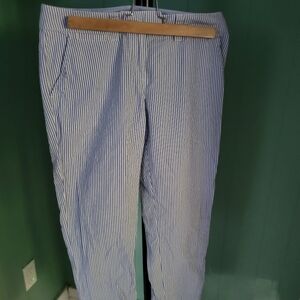 Beachcore Cotton Seersucker Straight Leg Pants, Like New, Size 0, Vineyard Vines
